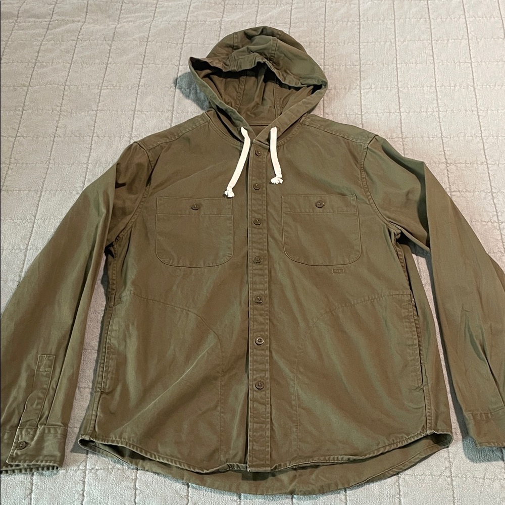 Men's American Eagle Olive Green Hooded Jacket